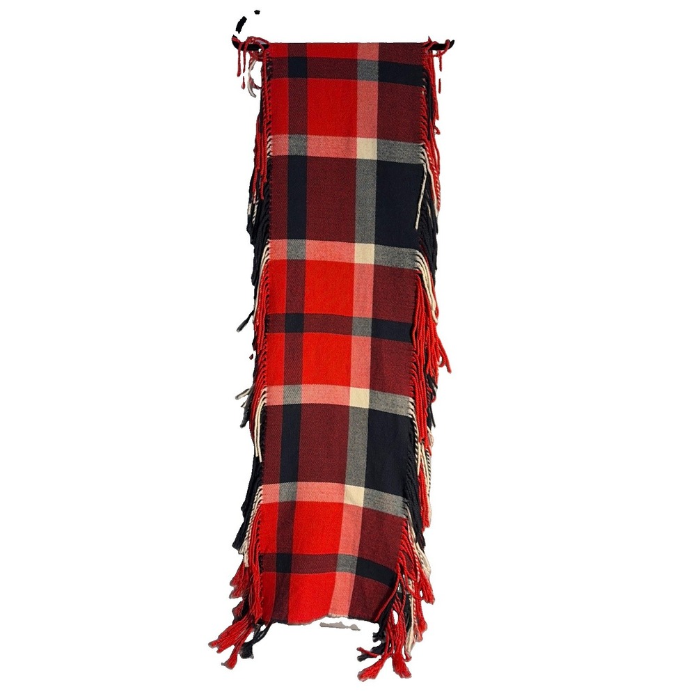 American Eagle Outfitters Plaid Scarf Fringe Edges Multicolor One Size Preppy